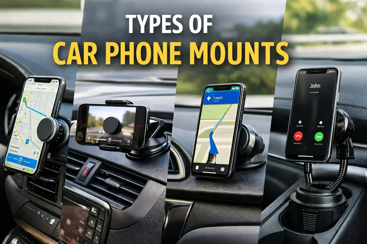 Types of Car Phone Mounts: Which One Is Best for Your Car?